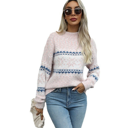Fiorella | Women's Snowflake Knit Sweater
