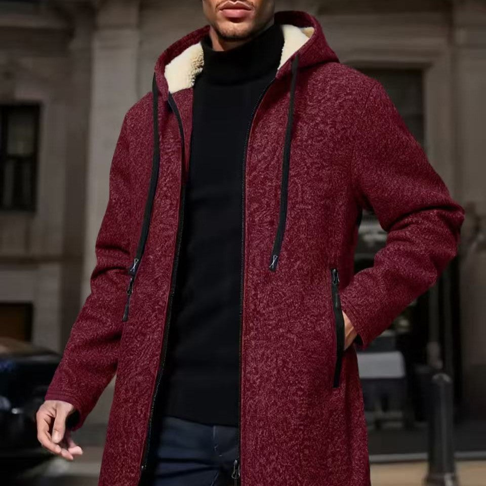 Velluto | Men's Hooded Mid-Length Coat