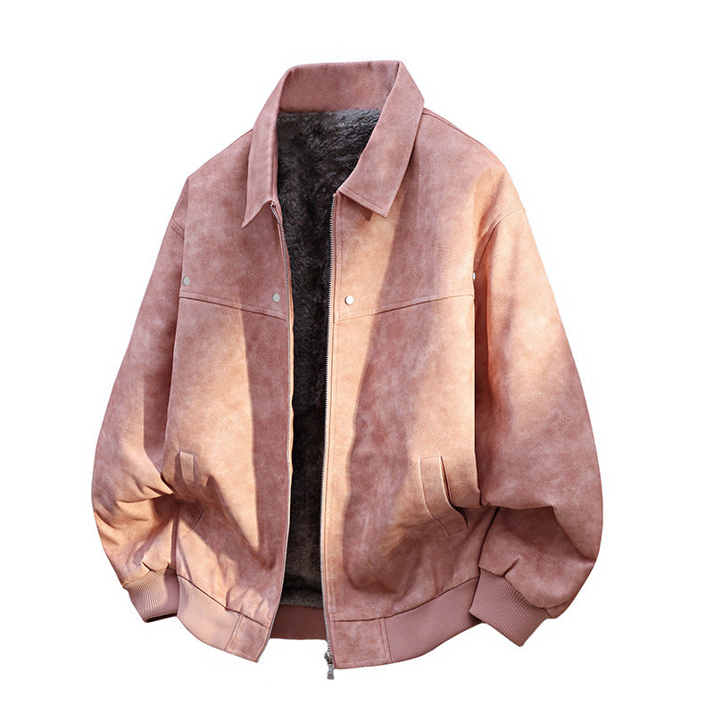 KASA | Relaxed Collared Suede Jacket