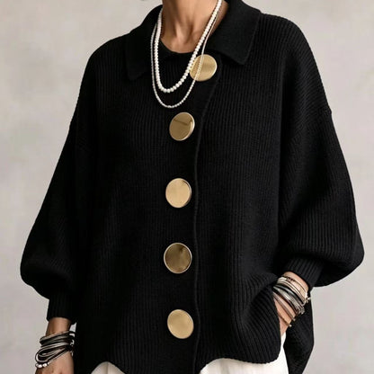 Valentina | Women's Collared Knit Cardigan