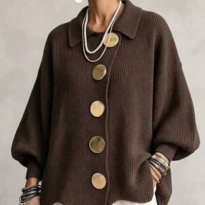 Valentina | Women's Collared Knit Cardigan