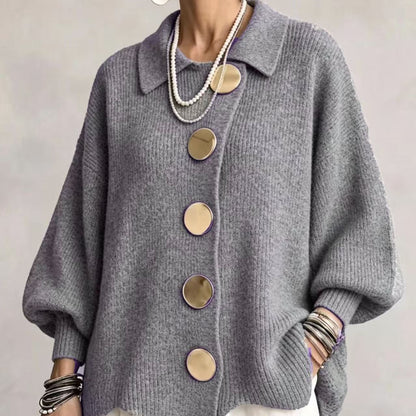 Valentina | Women's Collared Knit Cardigan
