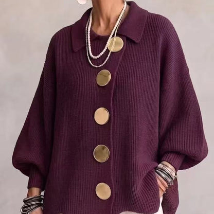 Valentina | Women's Collared Knit Cardigan