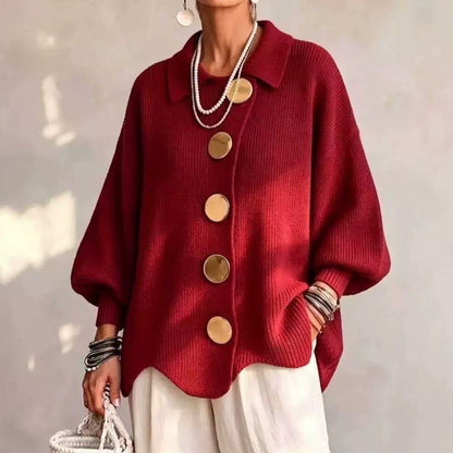 Valentina | Women's Collared Knit Cardigan