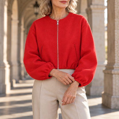 Valentina | Women's Cropped Zip-Up Jacket