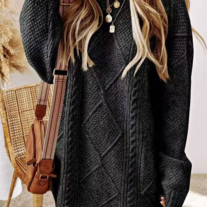Estelle | Textured Knit Sweater Dress