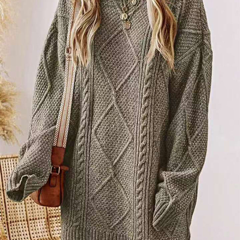 Estelle | Textured Knit Sweater Dress