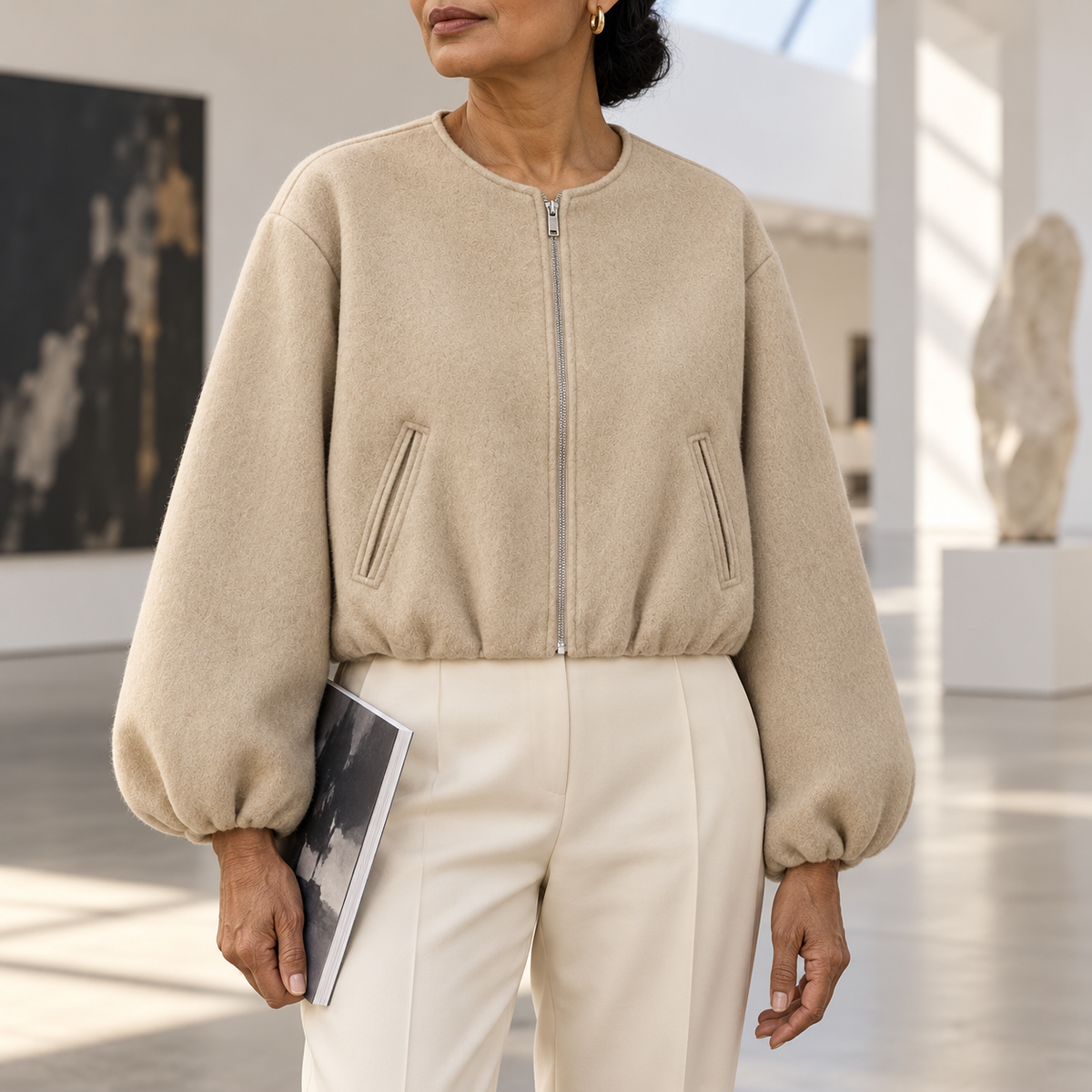 Valentina | Women's Cropped Zip-Up Jacket