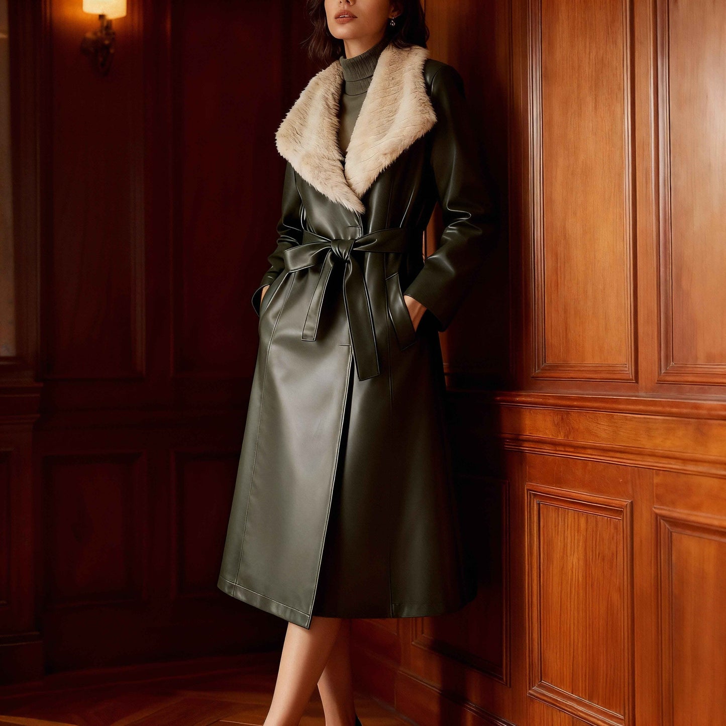 Rosetti Fur Collar Coat