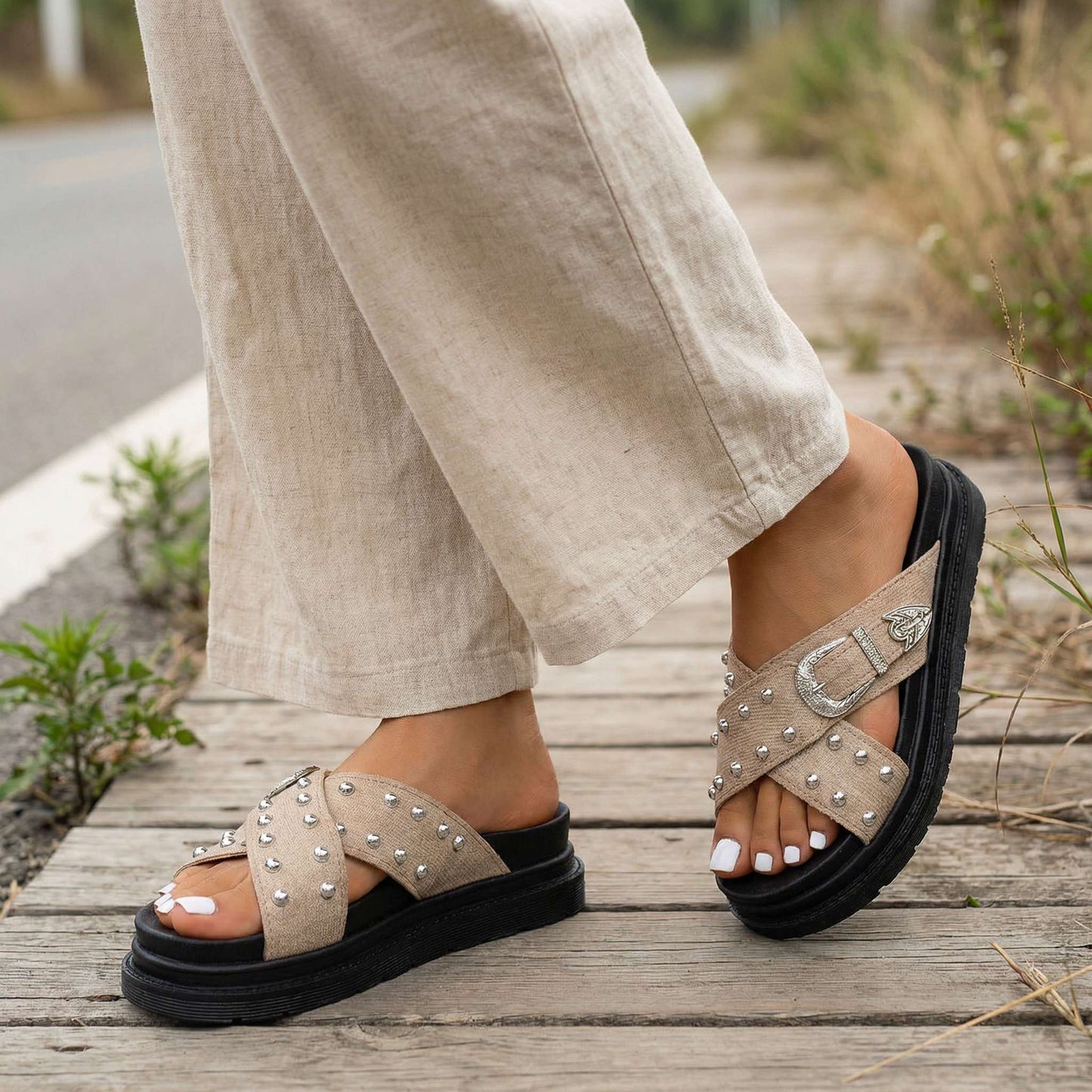Monroe Comfort Platform Sandals
