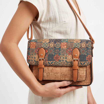 Natalia  Mosaic Cork Crossbody