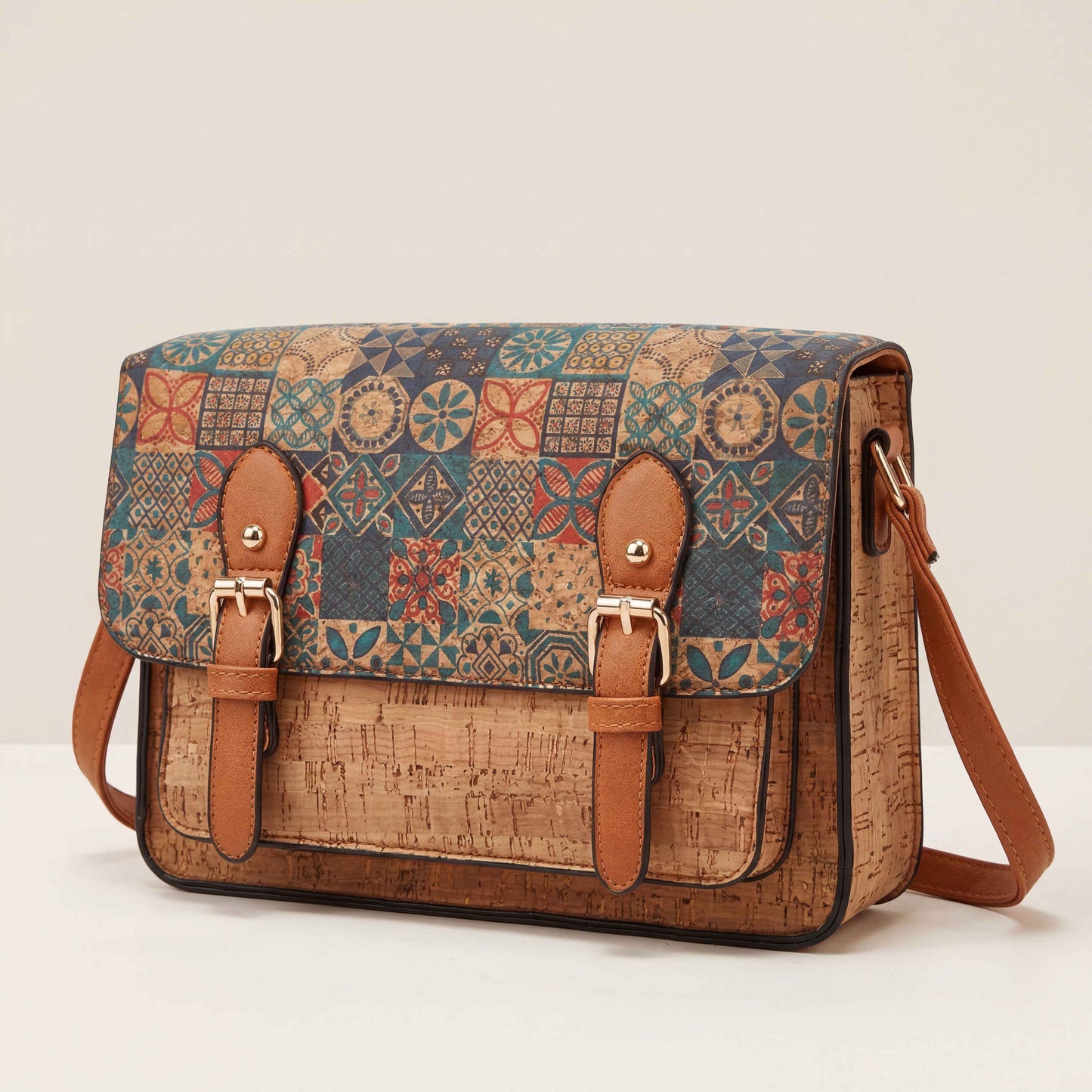 Natalia  Mosaic Cork Crossbody