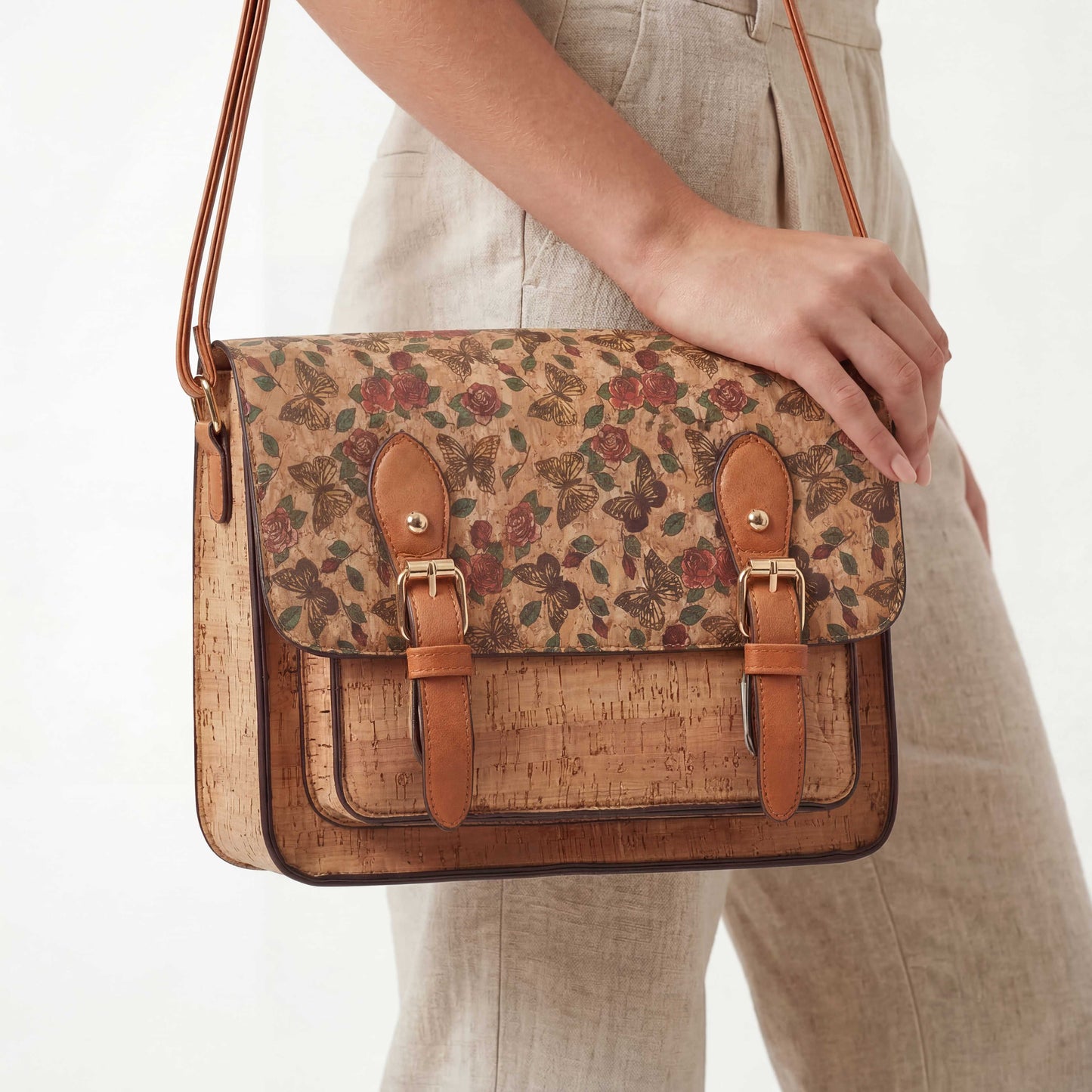 Natalia  Mosaic Cork Crossbody