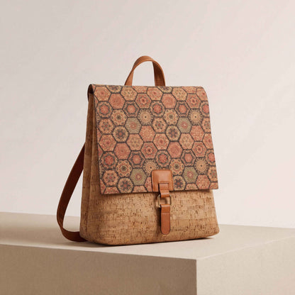 Natalia  Mosaic Cork Backpack