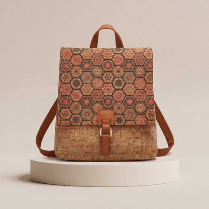 Natalia  Mosaic Cork Backpack