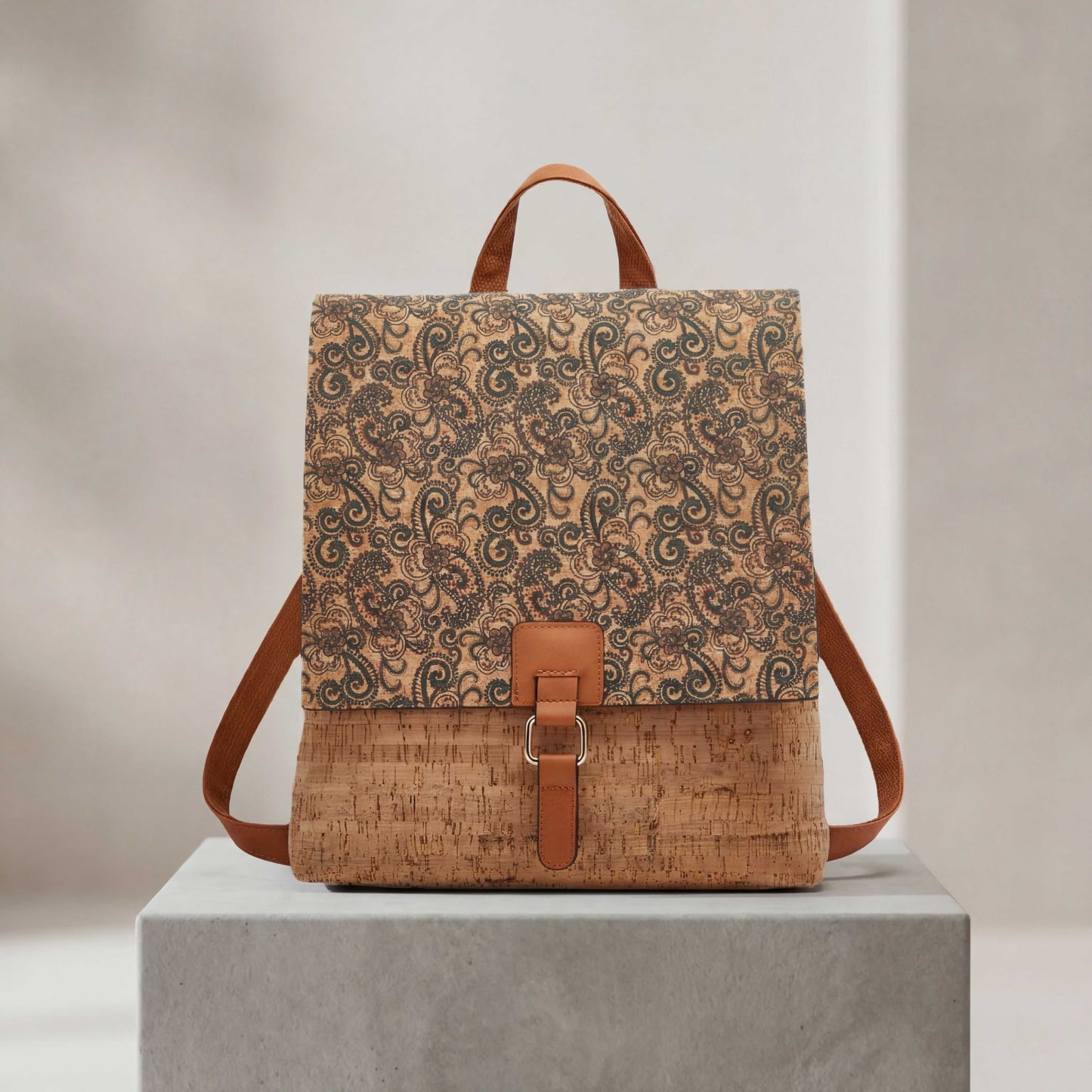 Natalia  Mosaic Cork Backpack