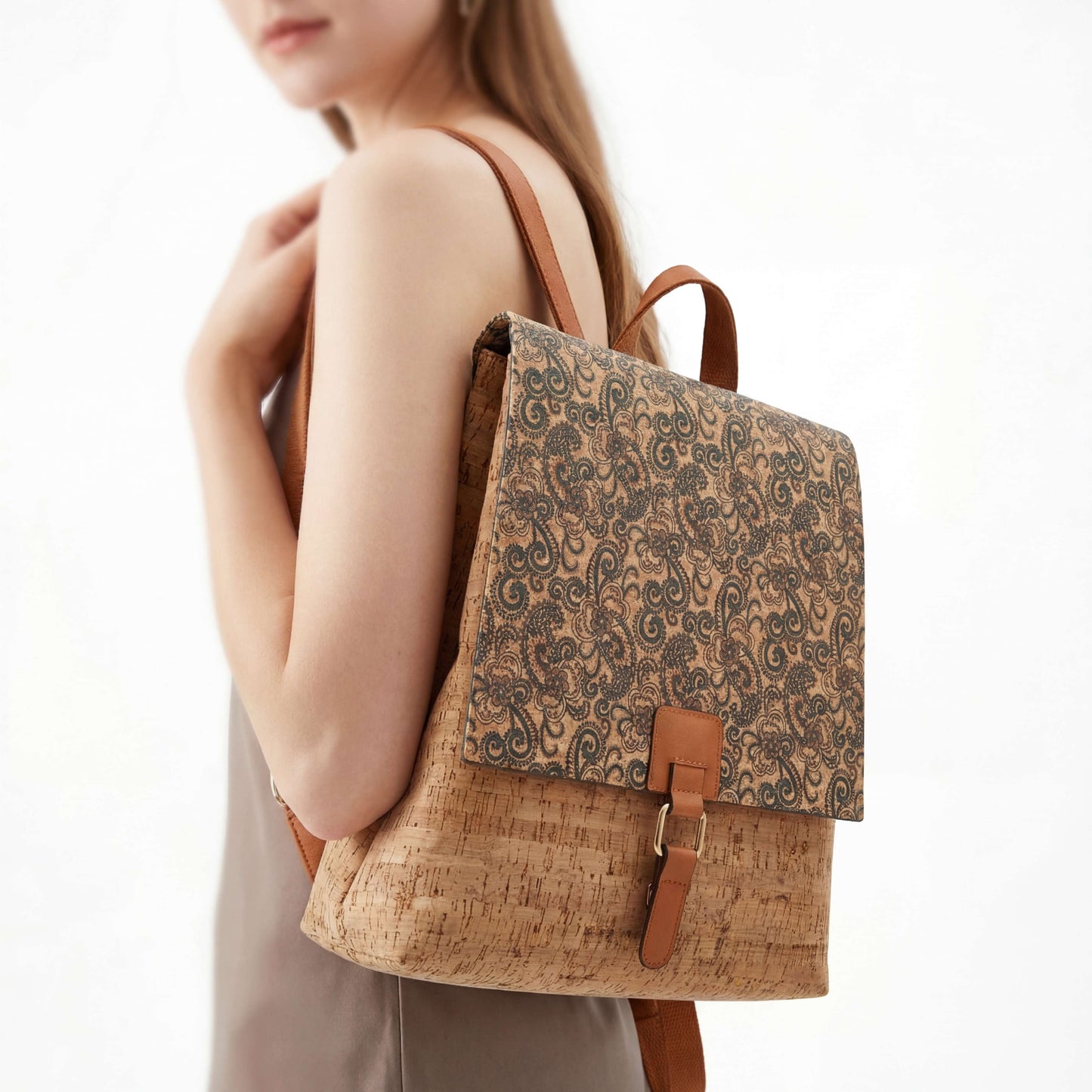Natalia  Mosaic Cork Backpack