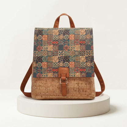 Natalia  Mosaic Cork Backpack
