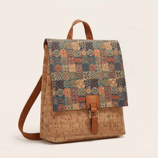 Natalia  Mosaic Cork Backpack