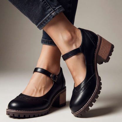 Amber Charm Buckle Heels