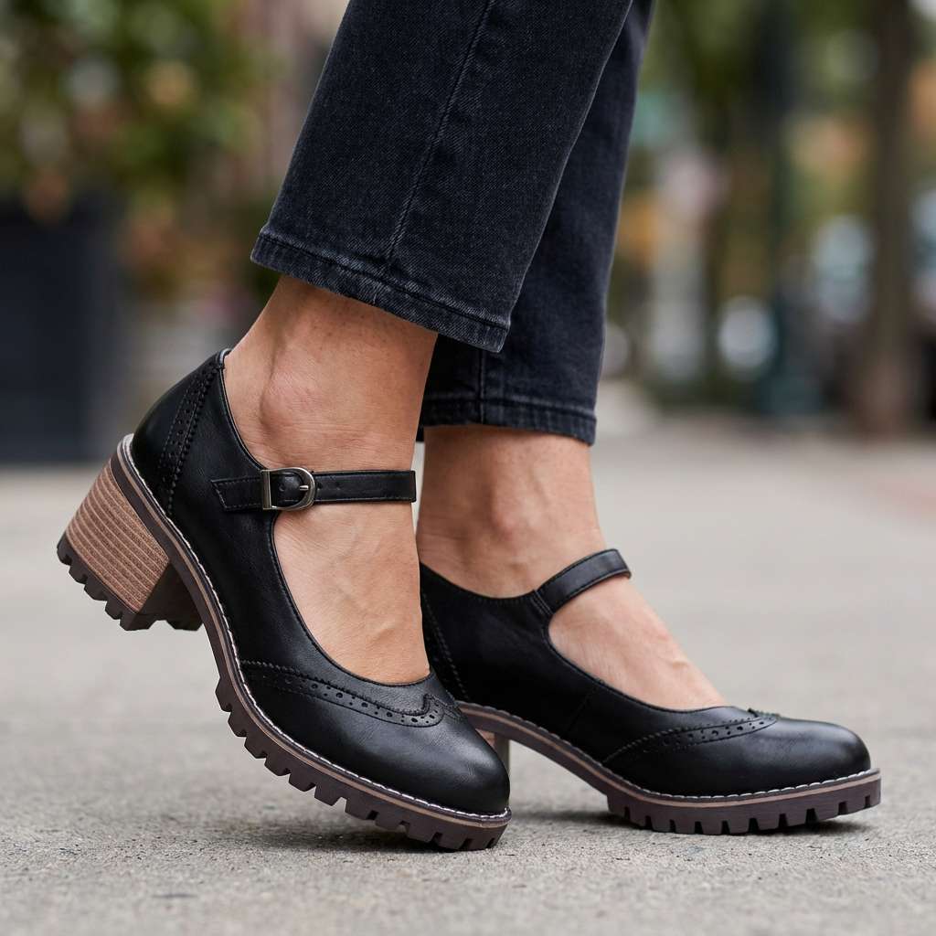 Amber Charm Buckle Heels