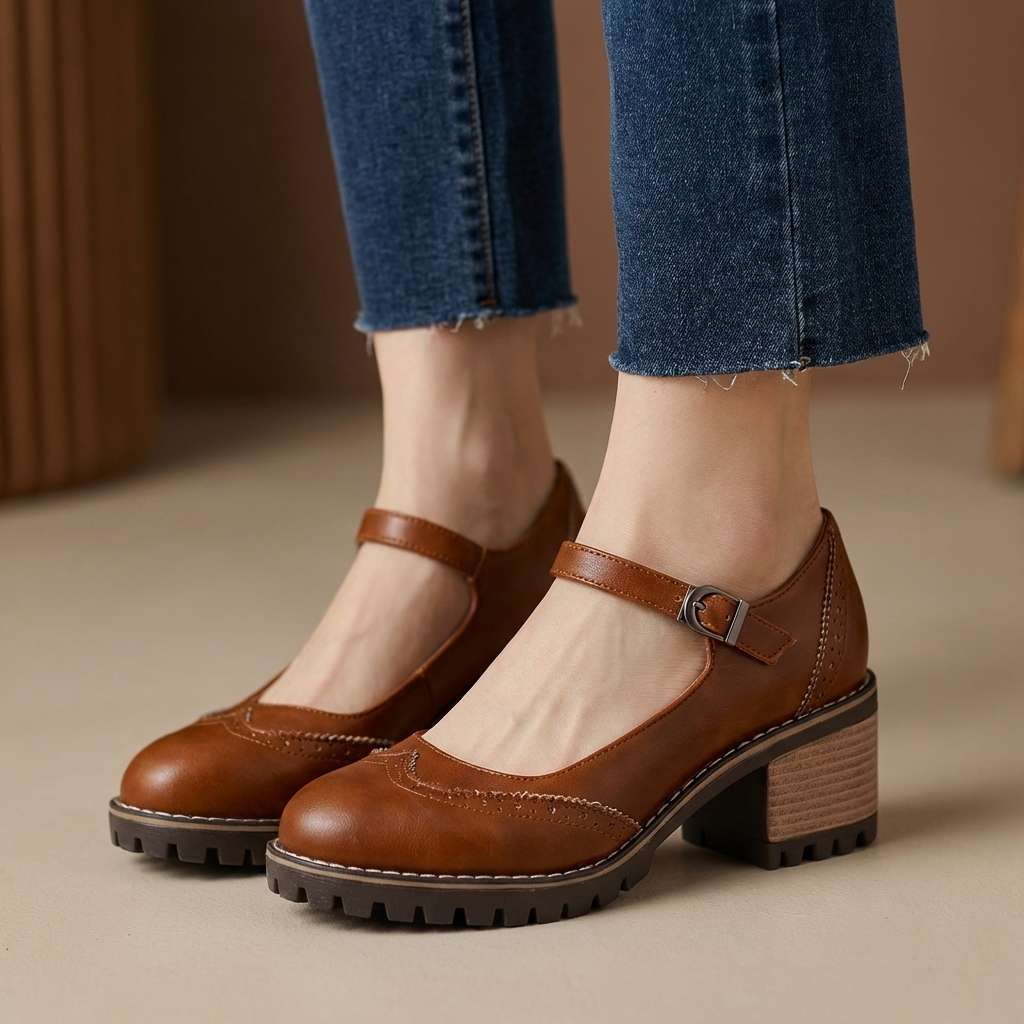 Amber Charm Buckle Heels