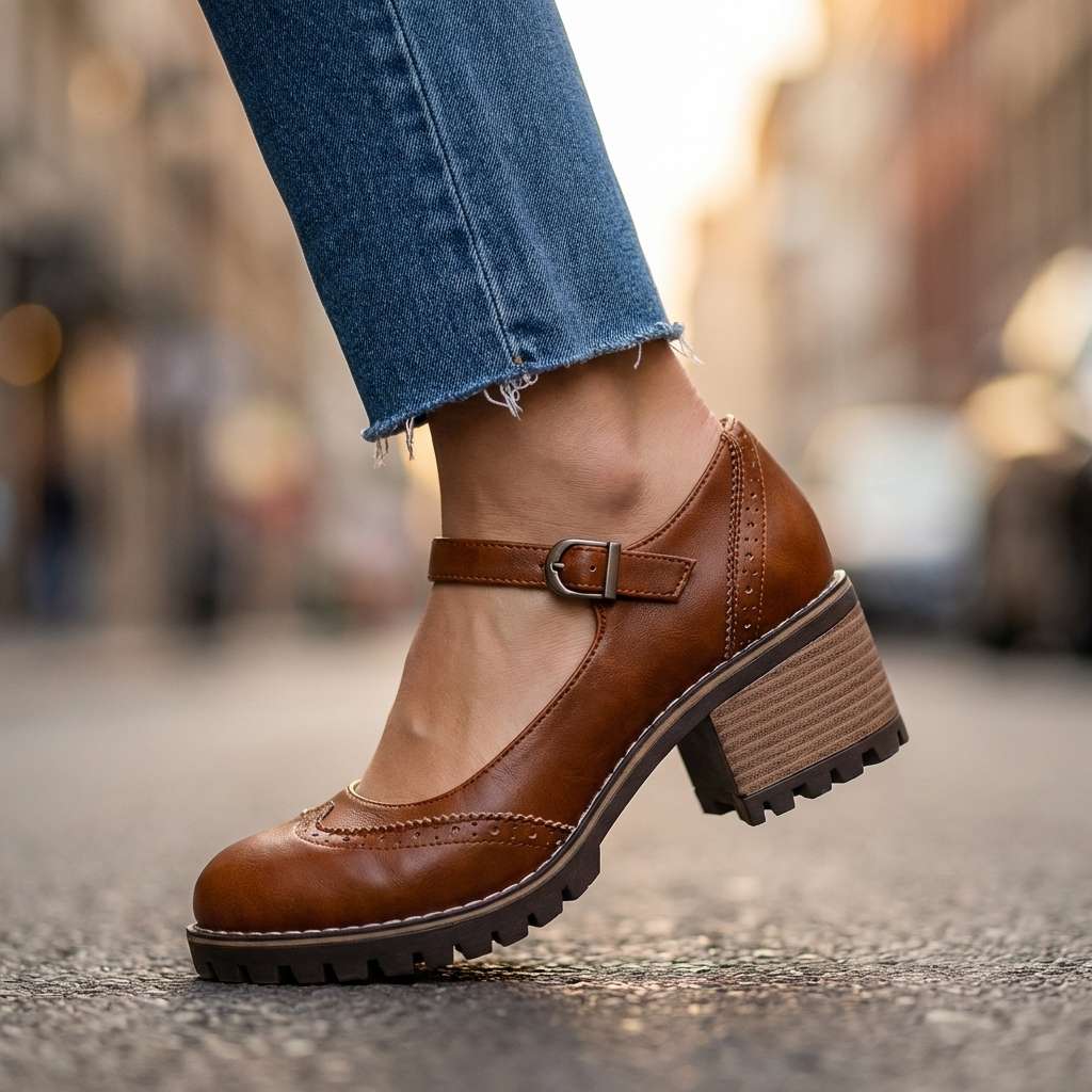 Amber Charm Buckle Heels