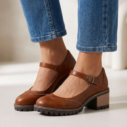 Amber Charm Buckle Heels