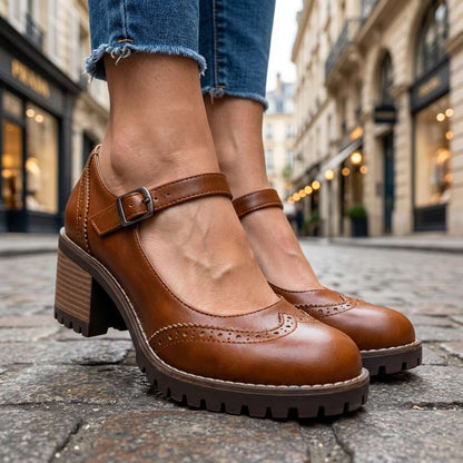 Amber Charm Buckle Heels