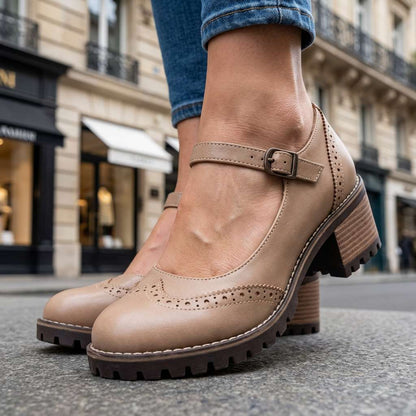 Amber Charm Buckle Heels