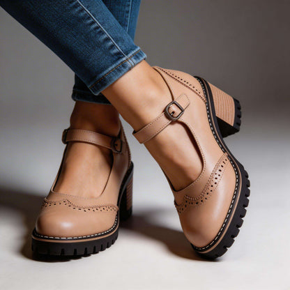 Amber Charm Buckle Heels