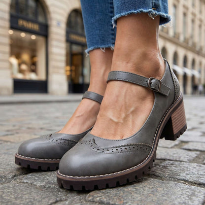 Amber Charm Buckle Heels