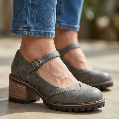 Amber Charm Buckle Heels