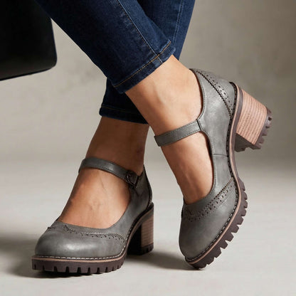 Amber Charm Buckle Heels