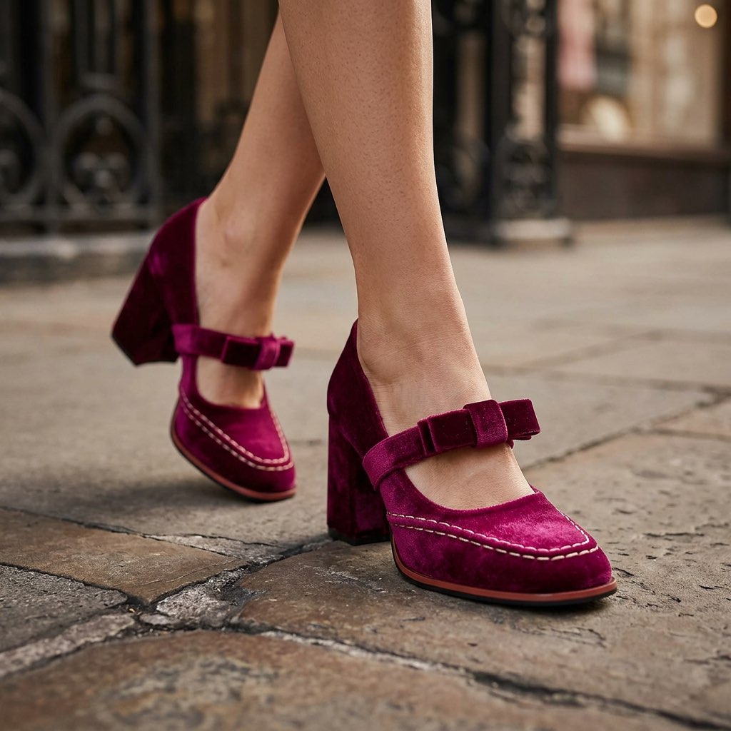 Valentina Velvet Loafers