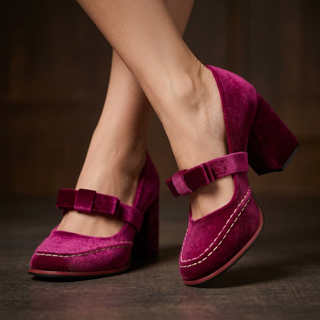 Valentina Velvet Loafers