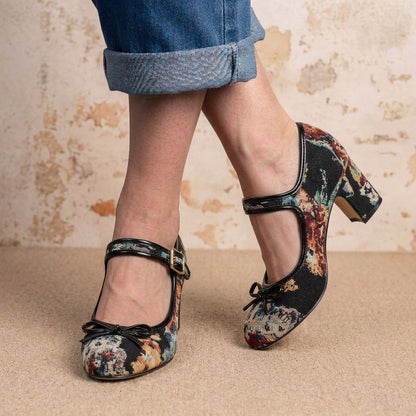 Violetta Floral Mary Jane Heels
