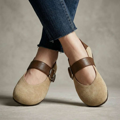 Esther Suede Mary Jane Flats
