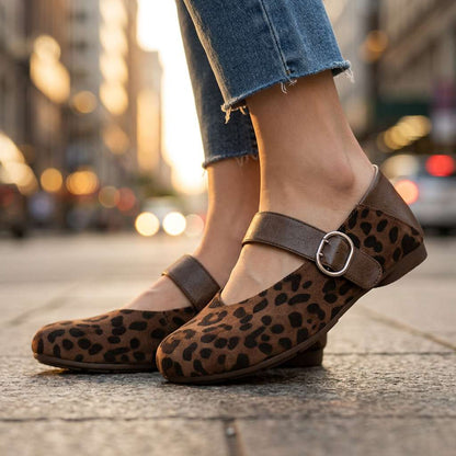 Esther Suede Mary Jane Flats