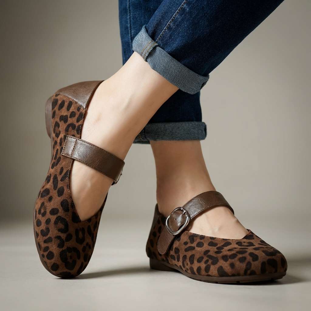 Esther Suede Mary Jane Flats