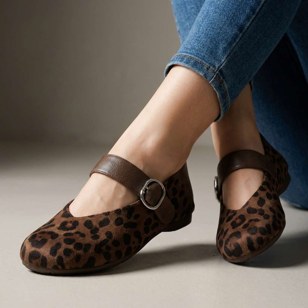Esther Suede Mary Jane Flats